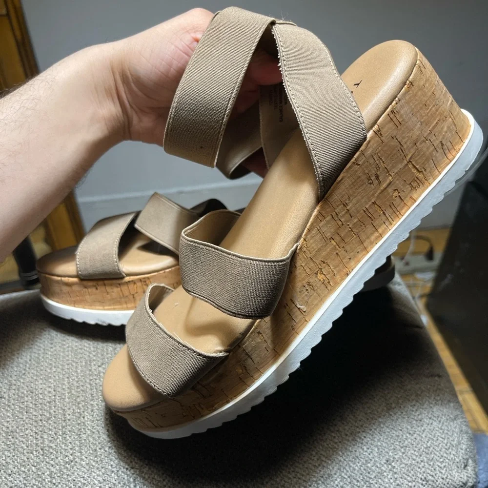 Torrid Women's Tan Platform Sandals